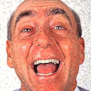 Illustrated portrait of Dick Vitale