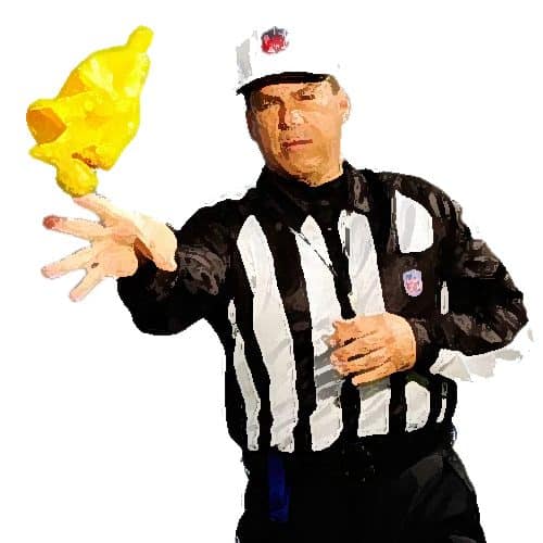 Meme of NFL referee throwing yellow flag
