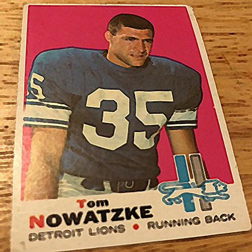Tom Nowatzke on trading card