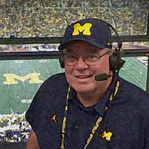 Jim Brandstatter broadcasting for U of M