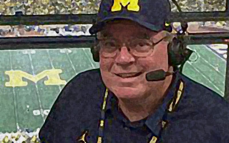 Jim Brandstatter broadcasting for U of M