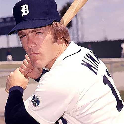 Bruce Kimm at bat for Detroit Tigers