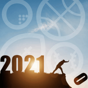 Photo image of a person pushing the 0 from 2020 off a cliff